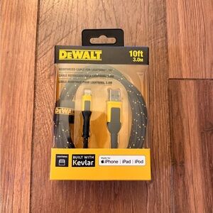 DEWALT 10ft Reinforced Lightning Cable - Yellow/Black